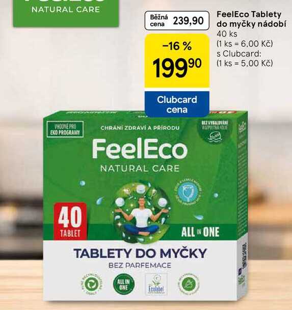 FeelEco Tablety do myčky nádobí, 40 ks  