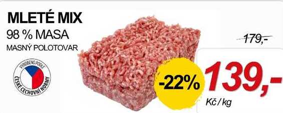  Mletý mix 98% masa, 1 kg