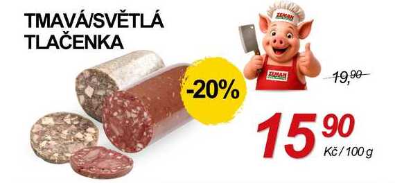  Tmavá/světlá tlačenka, 100 g
