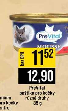 PreVital paštika pro kočky různé druhy 85 g