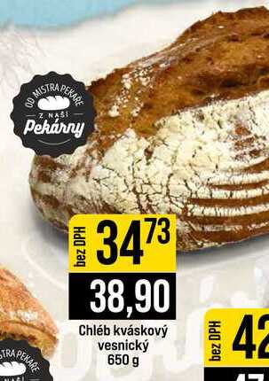 Chléb kváskový vesnický 650 g 
