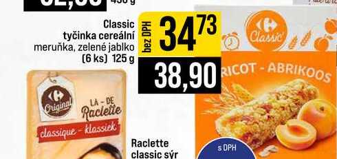 Classic tyčinka cereální meruňka, zelené jablko 6 ks 125 g 