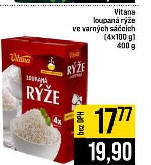 Vitana loupaná rýže ve varných sáčcích (4x100 g) 400 g