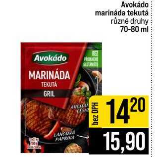 Avokádo marináda tekutá různé druhy 70-80 ml