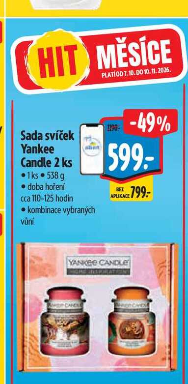  Sada svíček Yankee Candle 2 ks  