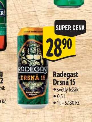   Radegast Drsná 15  0,5 l