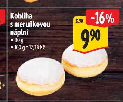 Kobliha s meruňkovou náplní 80 g