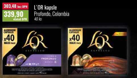 L'OR kapsle Profondo, Colombia 40 ks