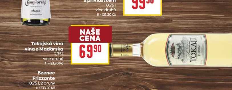 Tokajská vína vína z Maďarska 0,75l