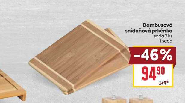 Bambusová snídaňová prkénka sada 2 ks 1 sada