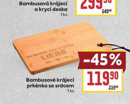 Bambusová krájecí a krycí deska 1ks