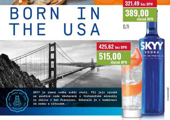 SKYY VODKA 0,7l, 1l