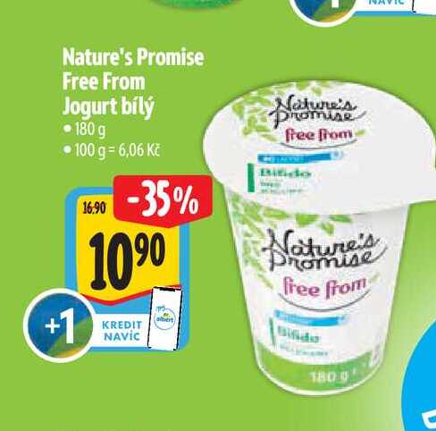 Nature's Promise Free From Jogurt bílý 180 g
