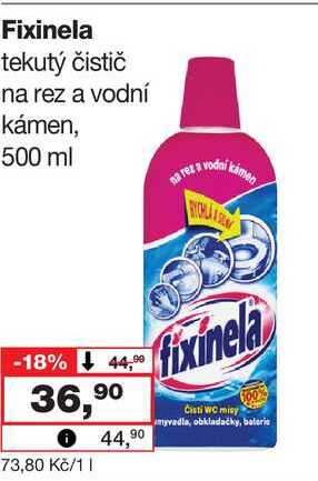 Fixinela tekutý čistič na rez a vodní kámen, 500 ml