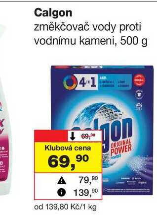 Calgon změkčovač vody proti vodnímu kameni, 500 g
