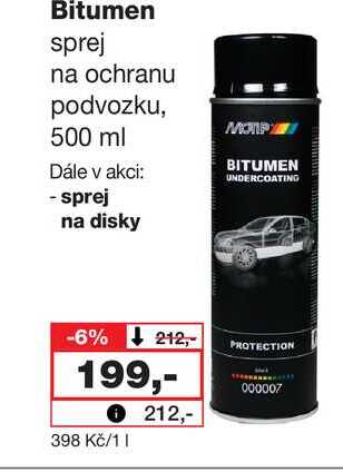 Bitumen sprej na ochranu podvozku, 500 ml