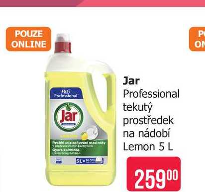 Jar Professional tekutý prostředek na nádobí Lemon 5 L 
