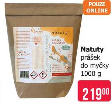 Natuty prášek do myčky 1000 g