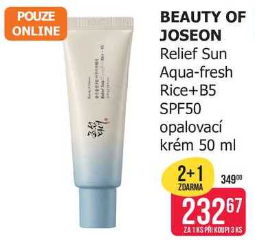 BEAUTY OF JOSEON Relief Sun Aqua-fresh Rice+B5 SPF50 opalovací krém 50 ml