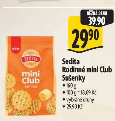 Sedita Rodinné mini Club Sušenky 160 g