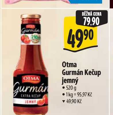  Otma Gurmán Kečup jemný 520 g 