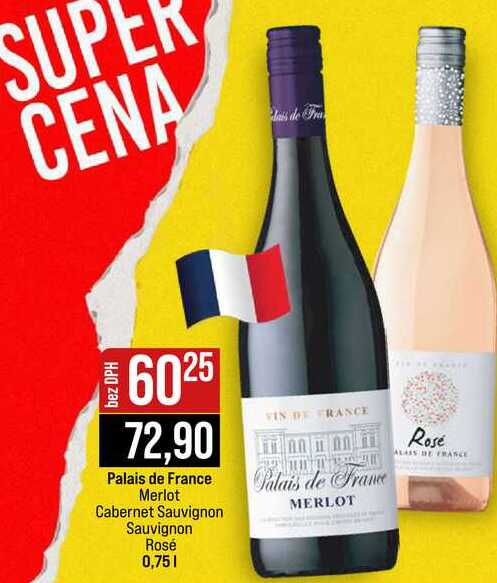 Palais de France Merlot Cabernet Sauvignon Sauvignon Rosé 0,75l