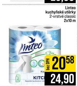 Linteo kuchyňské utěrky 2-vrstvé classic 2x10 m