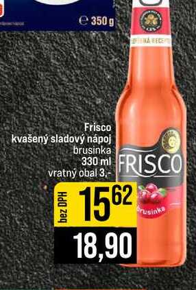 Frisco kvašený sladový nápoj brusinka 330 ml