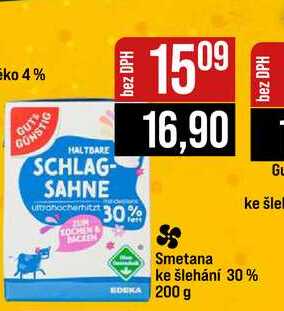 Smetana ke šlehání 30 % 200 g