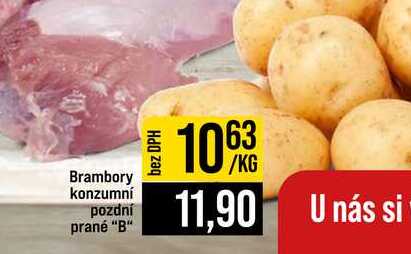 Brambory konzumní pozdní prané "B" 1kg