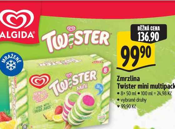 Zmrzlina Twister mini multipack 8x50 ml