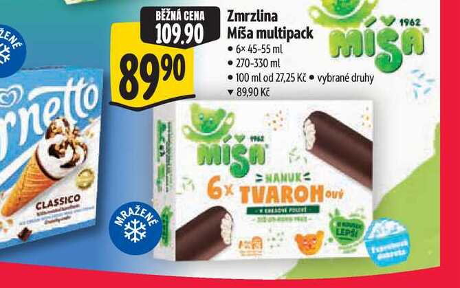  Zmrzlina  Miša multipack 6x 45-55 ml 270-330 ml  