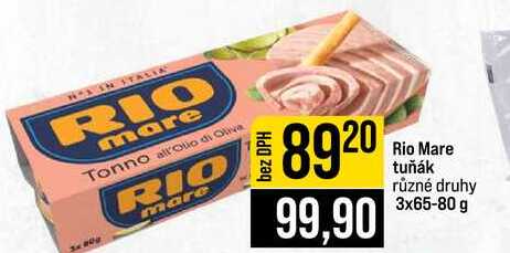 Rio Mare tuňák různé druhy 3x65-80 g