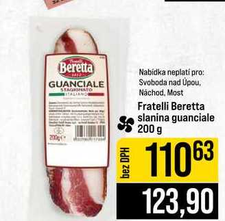 Fratelli Beretta slanina guanciale 200 g 