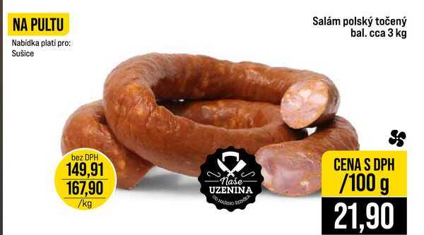 Salám polský točený bal. cca 3 kg 100g