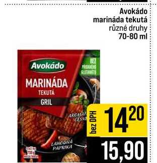 Avokádo marináda tekutá různé druhy 70-80 ml 