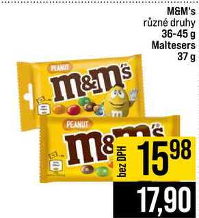 M&M's různé druhy 36-45 g Maltesers 37 g