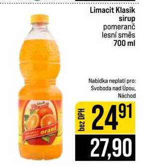 Limacit Klasik sirup pomeranč lesní směs 700 ml