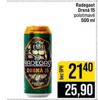 Radegast Drsná 15 polotmavé 500 ml