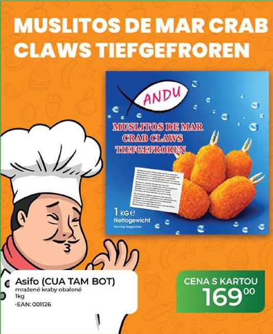 Asifo (CUA TAM BOT) mražené kraby obalené 1kg