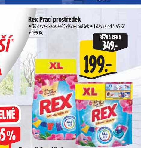  Rex Prací prostředek 36 dávek kapsle/45 dávek prášek 