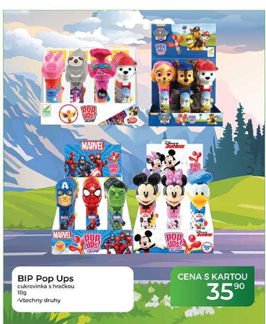 BIP Pop Ups cukrovinka s hračkou 10g