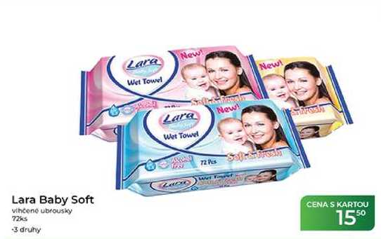 Lara Baby Soft vlhčené ubrousky 72ks