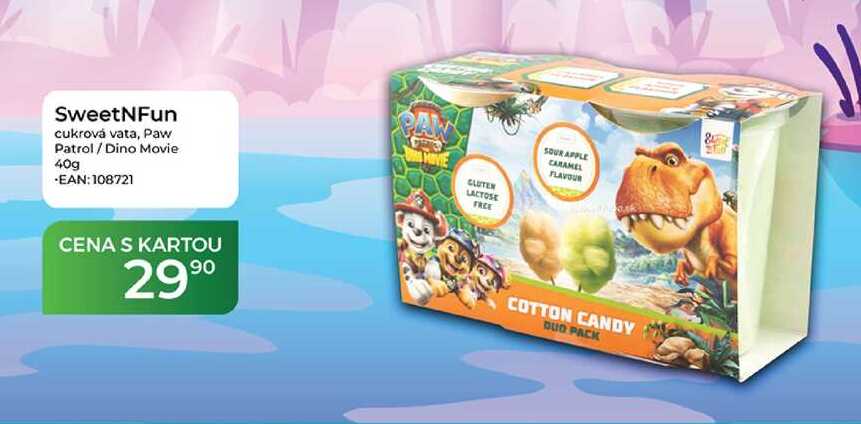 SweetNFun cukrová vata, Paw Patrol / Dino Movie 40g
