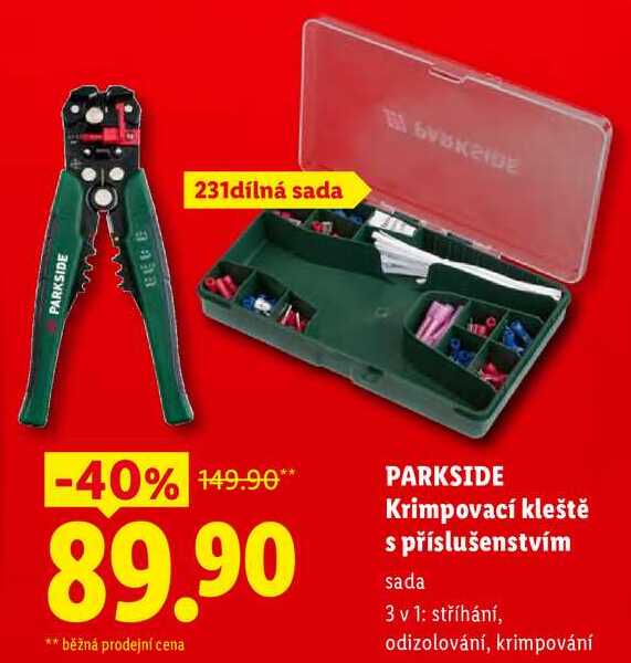 PARKSIDE Krimpovací kleště s příslušenstvím 
