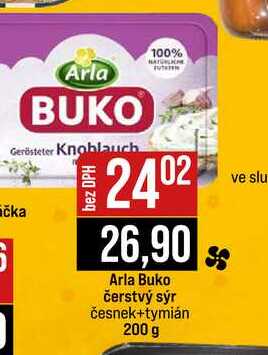 Arla Buko čerstvý sýr česnek+tymián 200 g