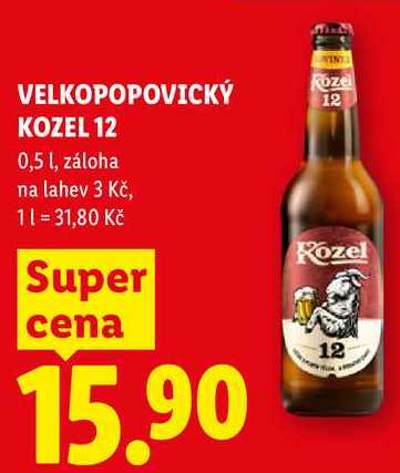 VELKOPOPOVICKÝ KOZEL 12, 0,5 l