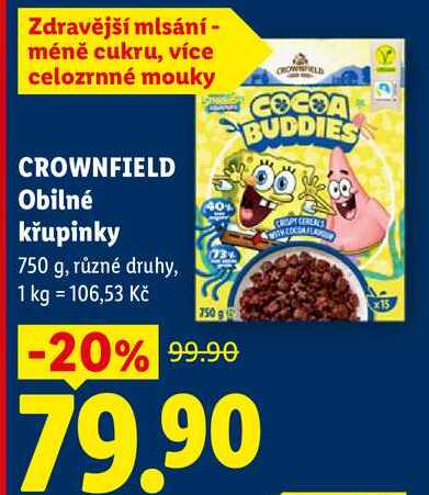 CROWNFIELD Obilné křupinky, 750 g