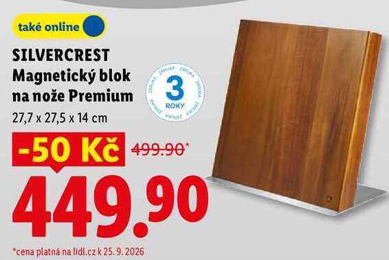 SILVERCREST Magnetický blok na nože Premium