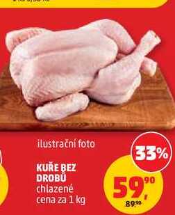 KUŘE BEZ drobů chlazené, 1 kg
